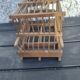 Old wooden bird transport cage