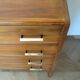 Cabinetmaker's chest of drawers - 4 drawers - golden oak - with oblique profile - compass feet - 1950