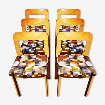 Suite of 6 chairs