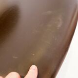 vintage swivel office chair in brown skai by Velca Legnano for Jules Wabbes