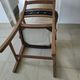 Vintage wooden armchair – Jungle chic fabric seat