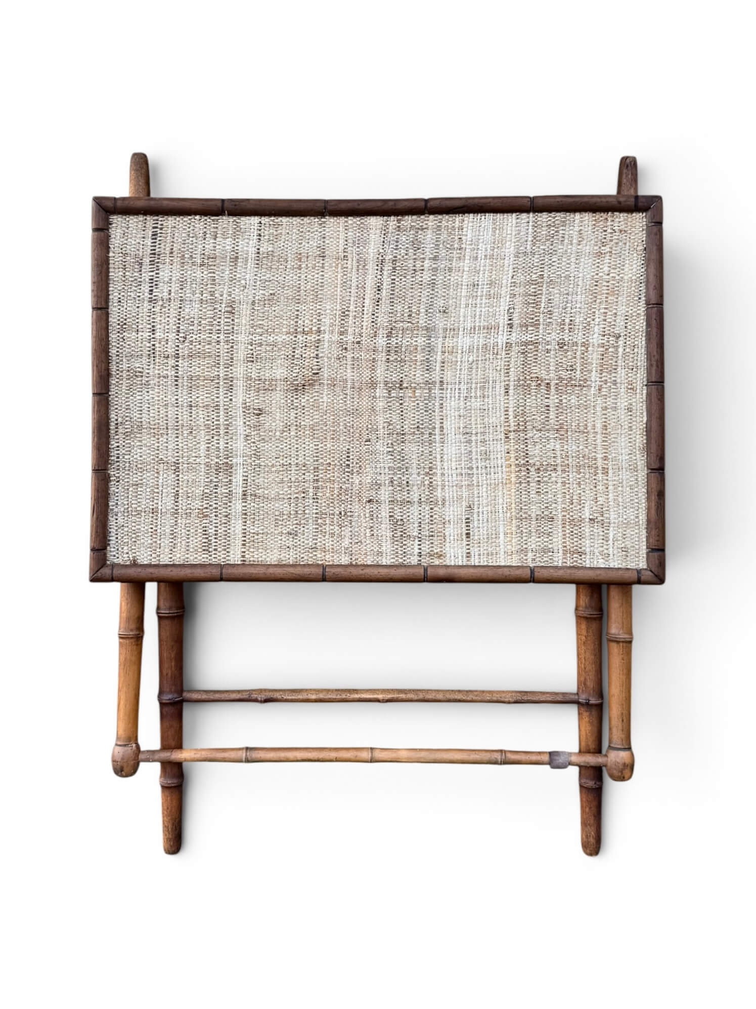 Table d’appoint pliante en faux bambou, époque 1900