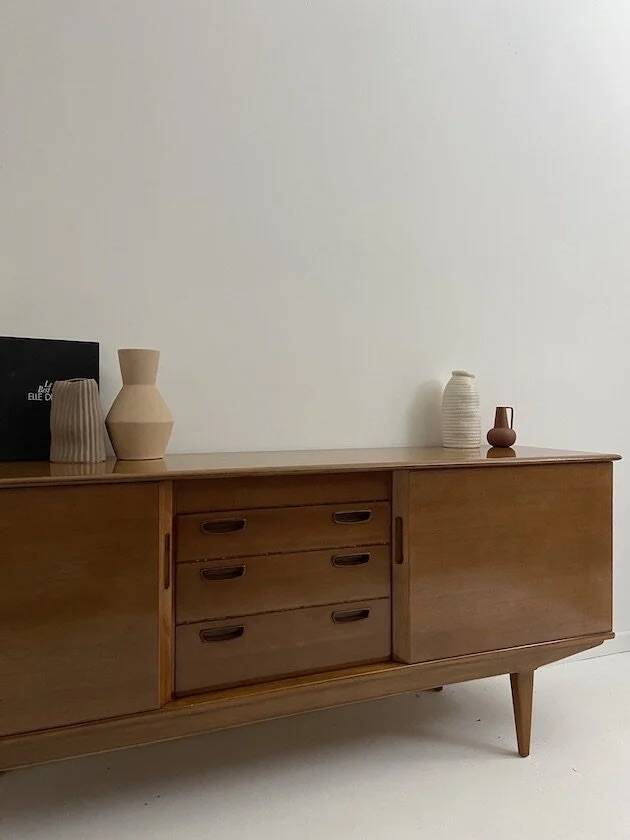Vintage teak sideboard in Scandinavian style