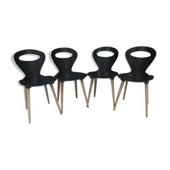 Suite 4 chairs Baumann anteater 1960