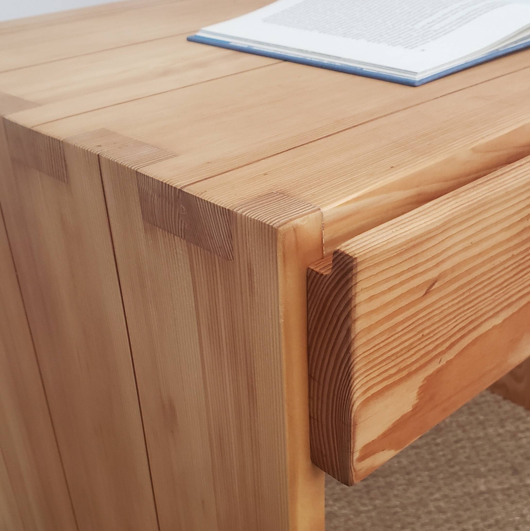 Solid pine desk - Maison Regain, Savoie model, 1960s