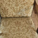 Vintage 3-piece living room in beige fabric