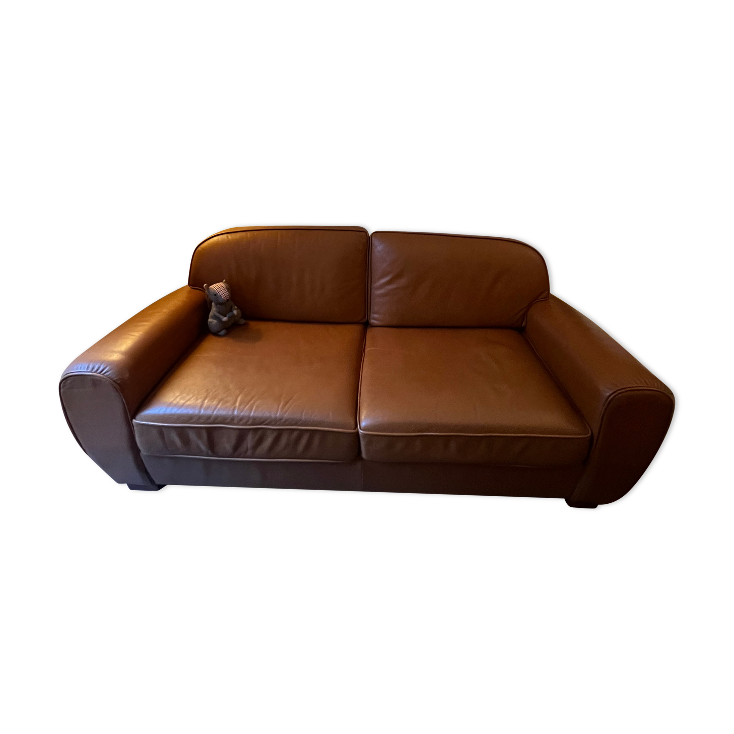 Sofa bed tawny leather