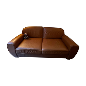 Sofa bed tawny leather