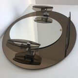 Lupi Cristal Luxor mirror with 2 integrated wall lights and shelf