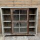 Teak display cabinet with sliding doors