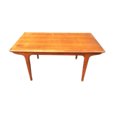 Table teck éditée par «  Meuble TV Paris «  Circa 1950-60