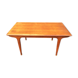 Table teck éditée par «  Meuble TV Paris «  Circa 1950-60