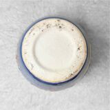 Vase vintage en céramique émaillée – Motifs en relief méditerranéens