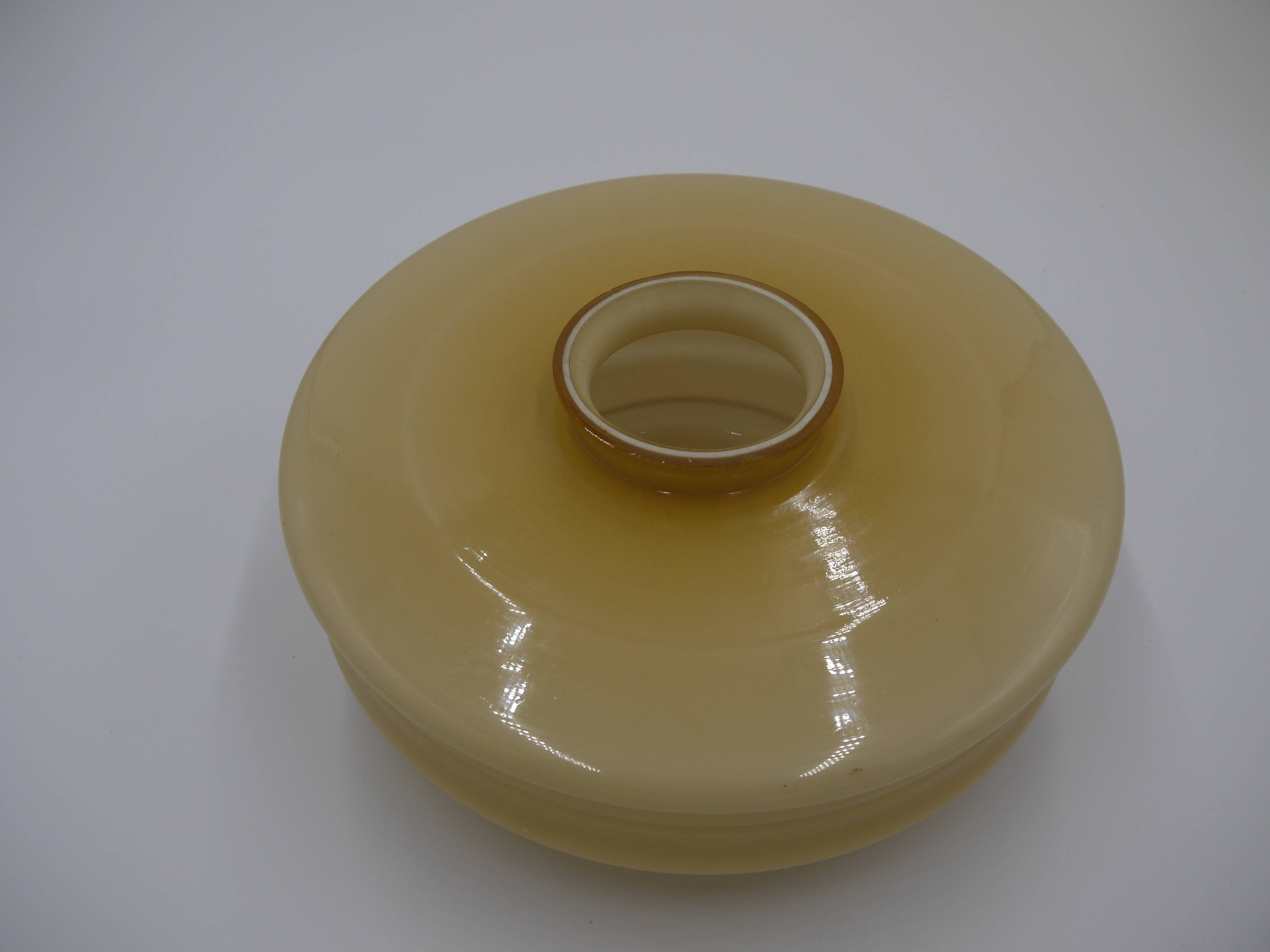 Yellow glass lampshade