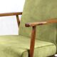 Vintage green olive easy chair, 1970s