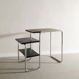 Vintage Bauhaus Wood & Steel "B21" Desk Side Table by Marcel Breuer, 1930s
