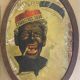 HSP painting oval view "Fruit basket" circa 1900 on SADO cigarette cardboard