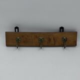 Wooden wall coat rack