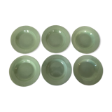 6 Digoin earthenware plates, 1950's