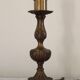 Spanish Vintage Brass Table Lamp With Beige Braided Plastic Shade 5555