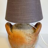 Vintage handmade pottery lamp