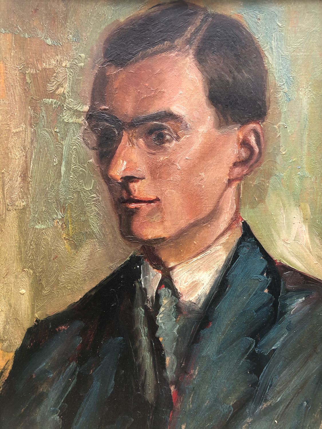 Portrait d’homme Professeur Art Déco Strasbourg vers 1900