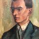 Portrait d’homme Professeur Art Déco Strasbourg vers 1900