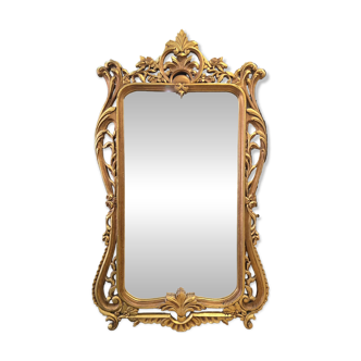 Large antique mirror in carved and gilded wood – Louis XV style