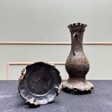 Paire de vases en bronze patiné de style archaïque Chine, XVIIIème siècle