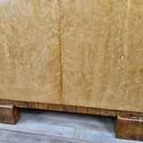 Art decò sideboard in thuja and walnut