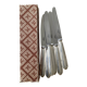 6 Ravinet d'Enfert knives with silver metal handle and stainless steel blade