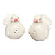 Ceramic salt and pepper set in white doves