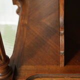 Louis XVI style music cabinet display case in 20th century walnut