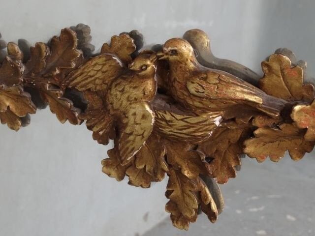 mirror carved wood painted gold st Louis XVI 116x153cm