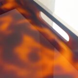 Faux tortoise shell serving tray