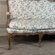 Louis XV bench in carved wood with oak patina, 18th century