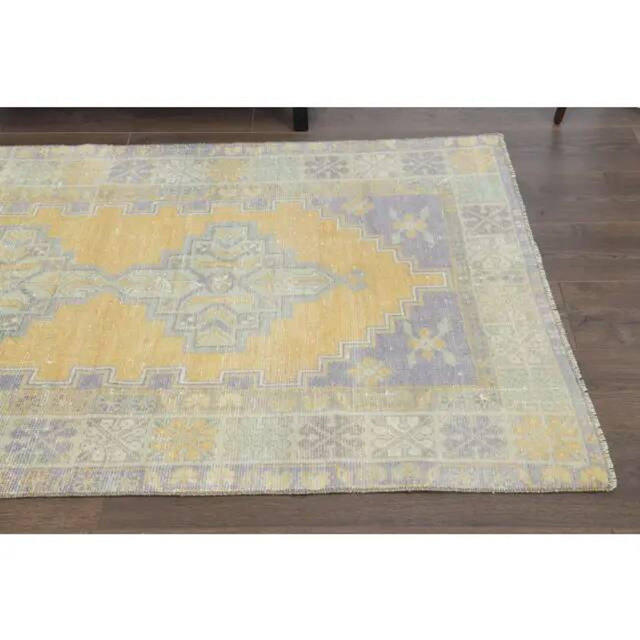 Vintage Turkish Oushak Handmade Wool Cotton Orange Area Rug 104x180