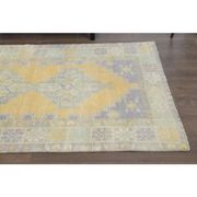 Vintage Turkish Oushak Handmade Wool Cotton Orange Area Rug 104x180