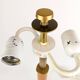Mid-century Swedish table lamp in brass, crystal, and wood by Boréns.