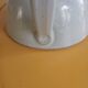Vintage artisanal style glazed pottery teapot