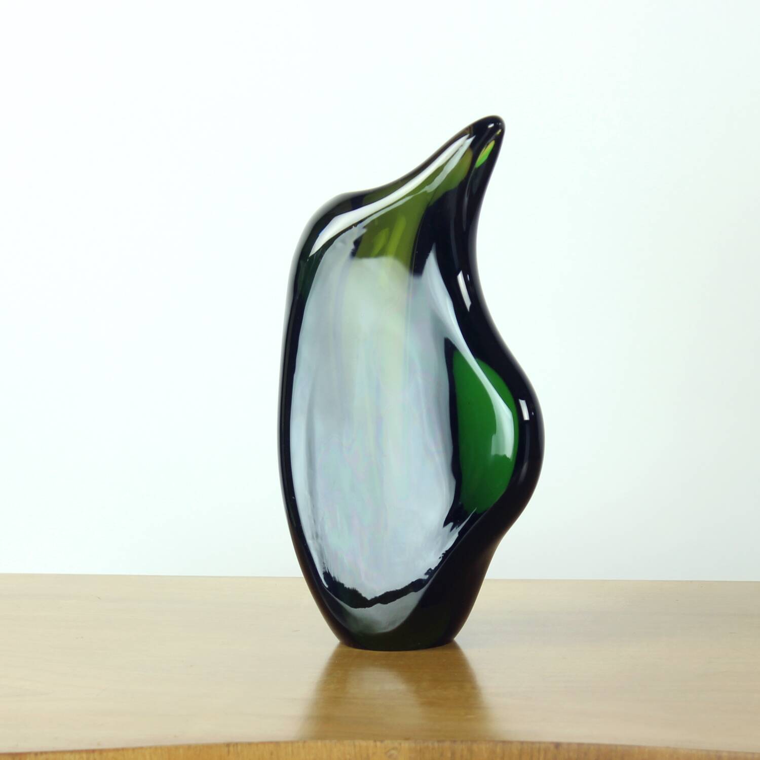 Sculptural Art Glass Vase By Mstišov Glassworks, Czechoslovakia, 1960s