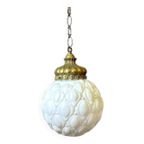 Regency style white glass hanging lamp