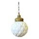 Lampe suspendue en verre blanc de style Régence