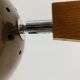 Eyeball floor lamp by Temde Leuchten, copper metal, teak and chrome, 70s.