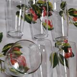 Set of 6 thin glasses of 13.8cm high