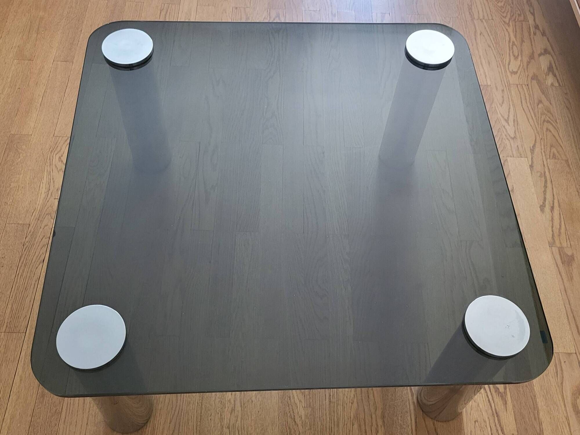 Marco Zanuso Coffee Table in Stainless Steel by Zanotta Vintage 1970