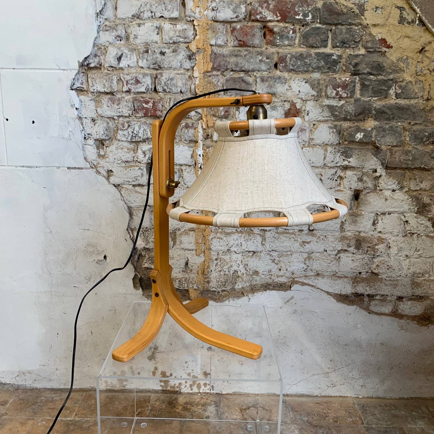 Rare “Anna” Table Lamp by Anna Ehrner for ateljé Lyktan, Sweden, 1970s