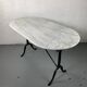 Marble and wrought iron bistro table