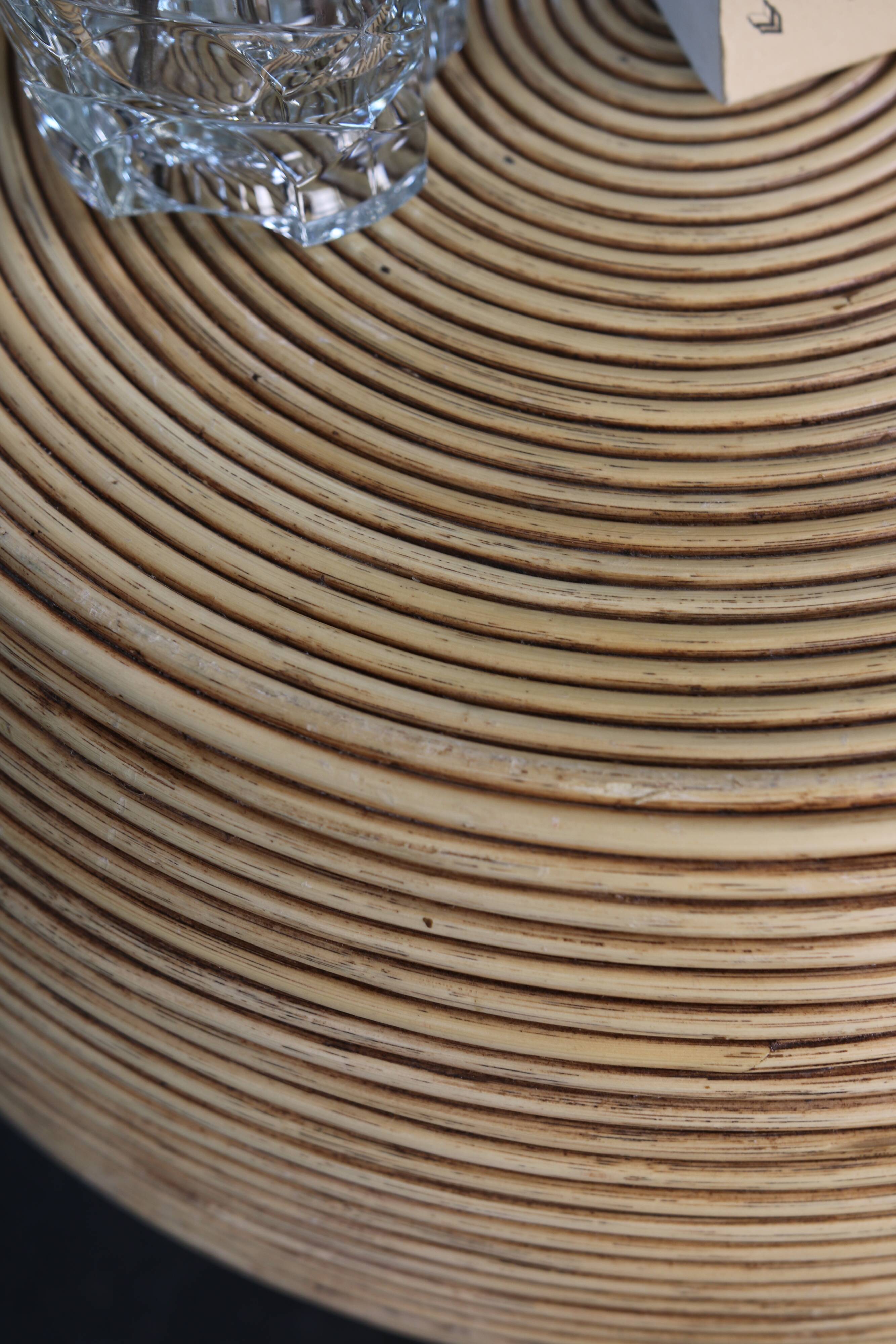 Vintage rattan table