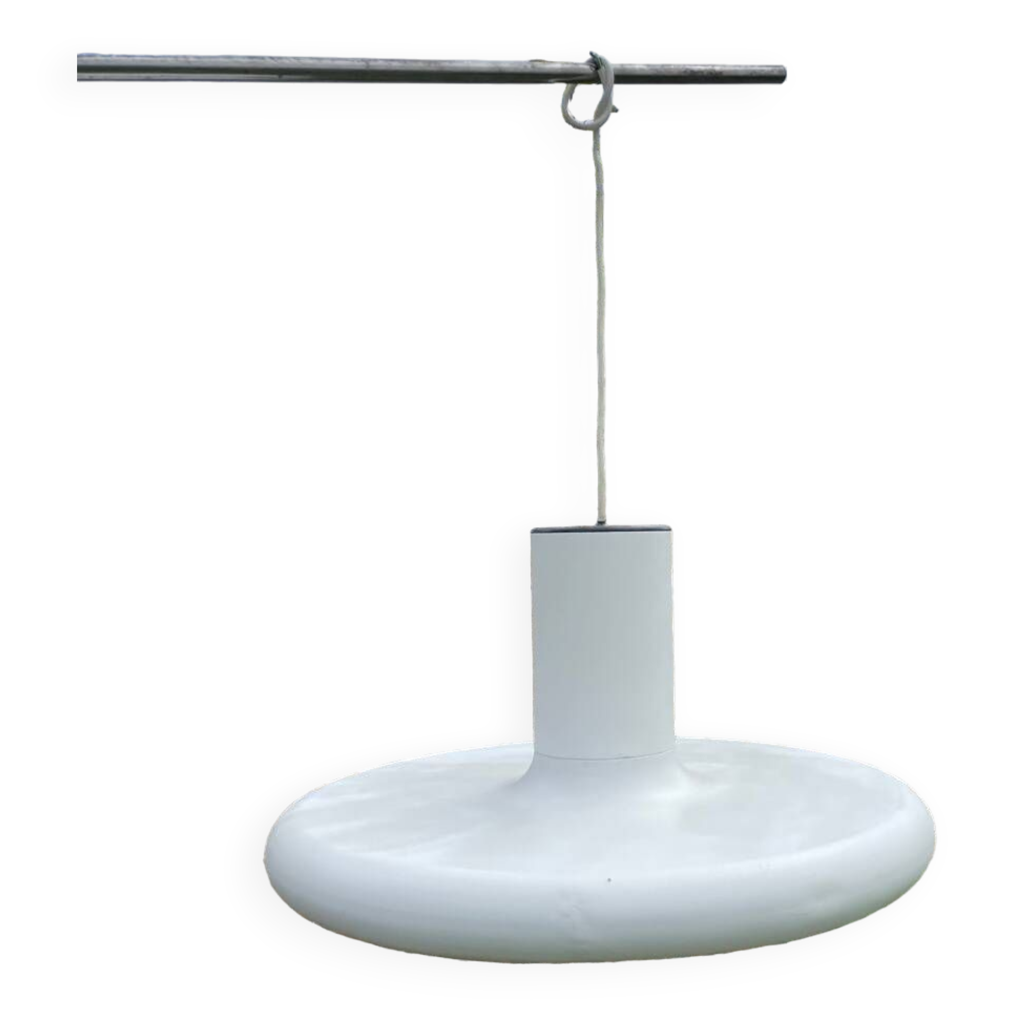 Suspension Lita  blanche vintage 1970